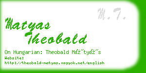 matyas theobald business card